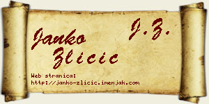 Janko Zličić vizit kartica